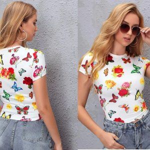 NEW!! Butterfly & Flower Tee
